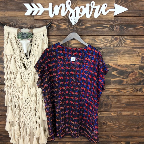 CAbi Tops - CAbi | Sheer Oversized Dolman V-Neck Blouse